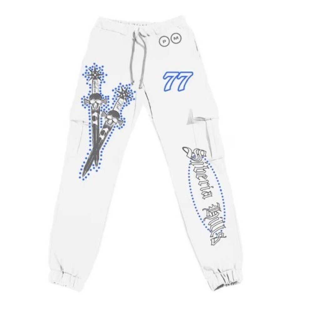 Siberia Hills x Post Malone Motley Crew Sweatpants in White